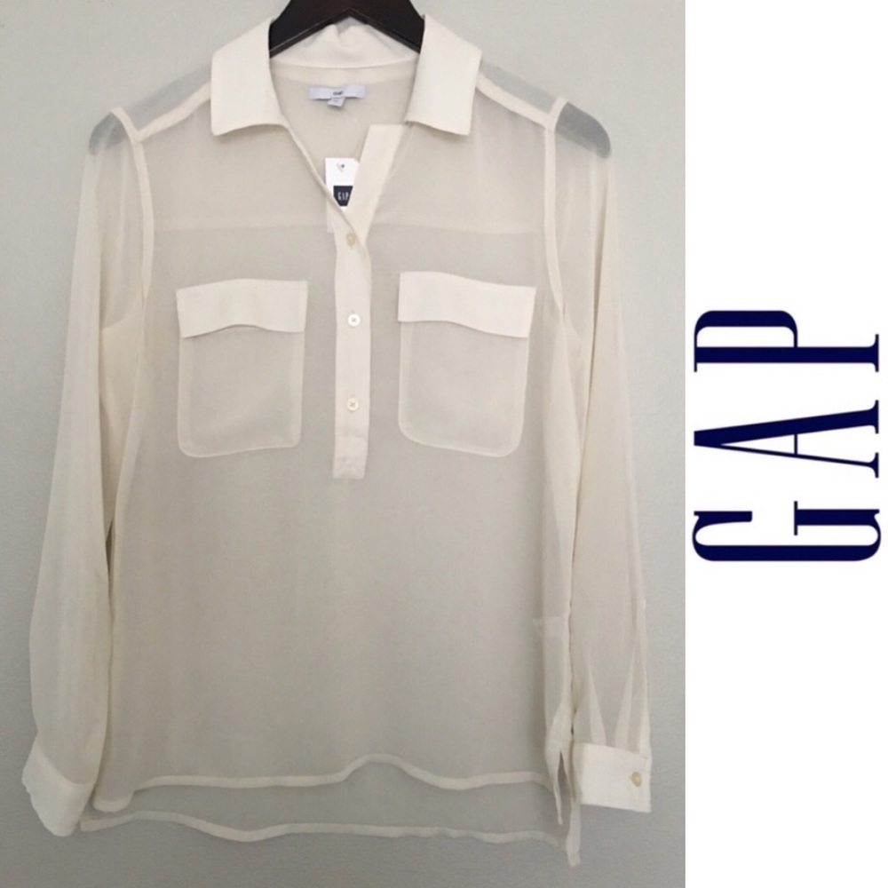 GAP sheer blouse